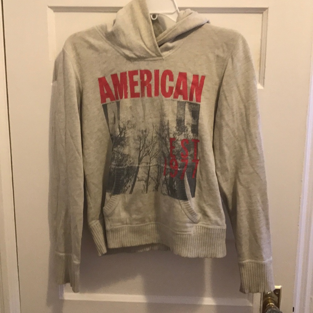 Cream graphic hoodie